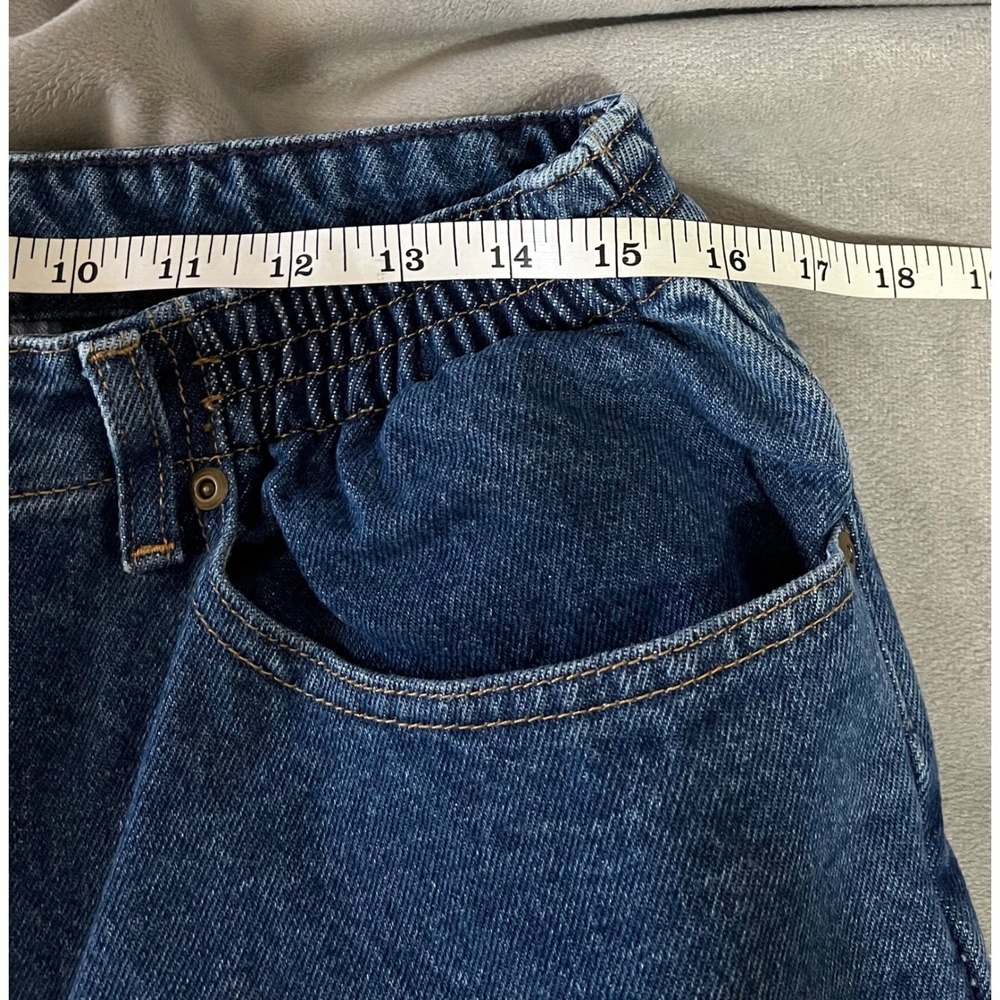LL Bean Flannel Lined Jeans Womens 14 Pet Original Fit Relaxed Medium Wash Denim - Picture 7 of 8